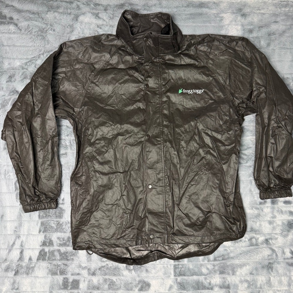 Frogg Toggs Mens Medium Brown Waterproof Rain Jacket Breathable Outdoor Coat